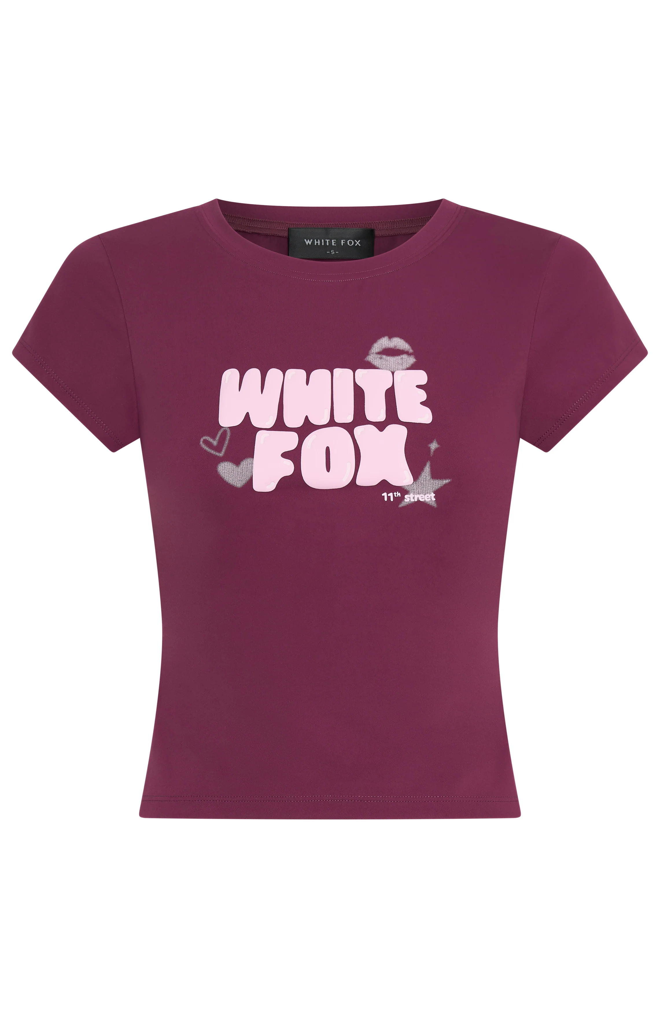 11th Street Sweet Kisses Baby Tee Very Berry - Image 5