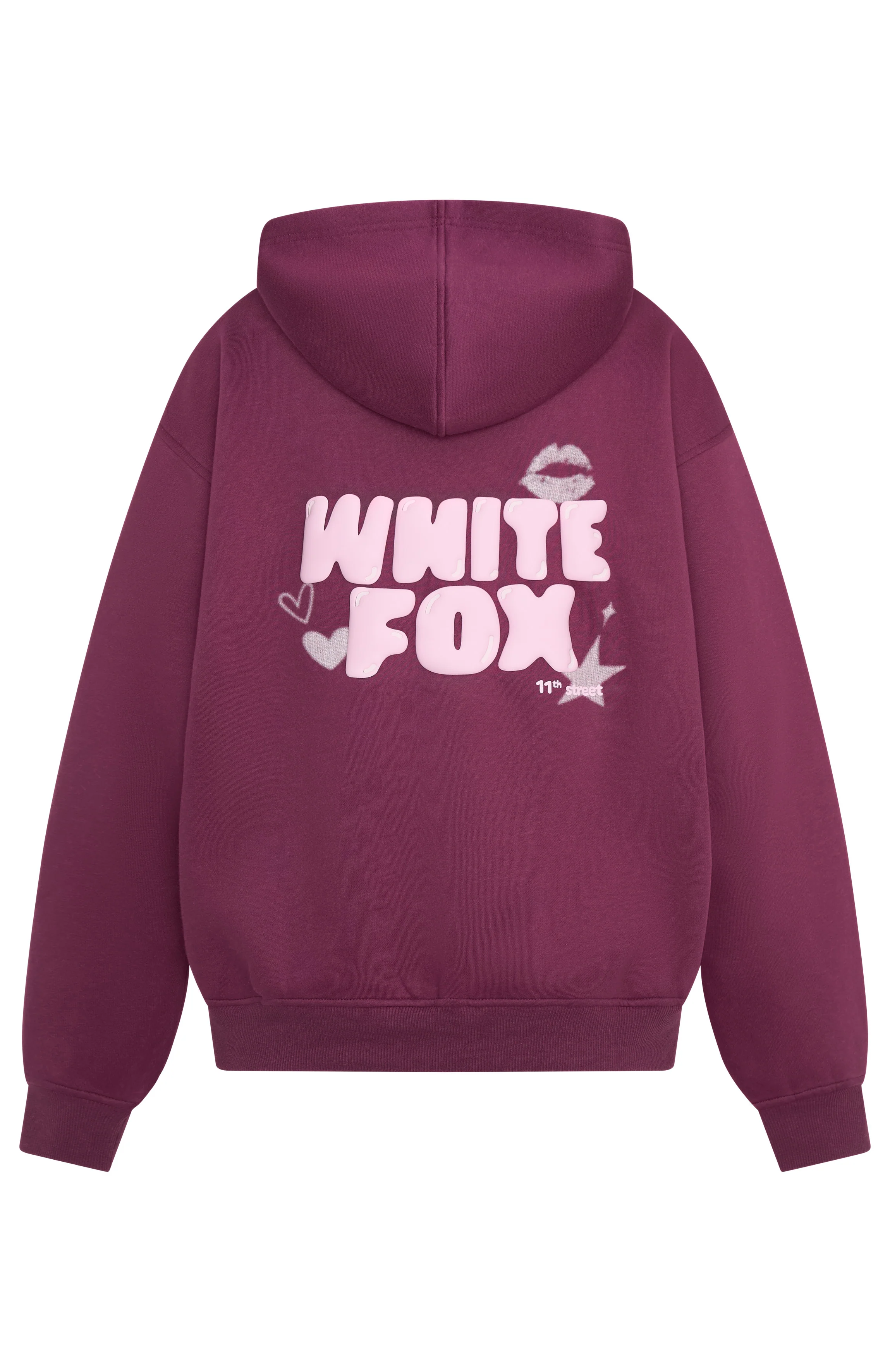 11th Street Sweet Kisses Oversized Hoodie Very Berry - Image 5