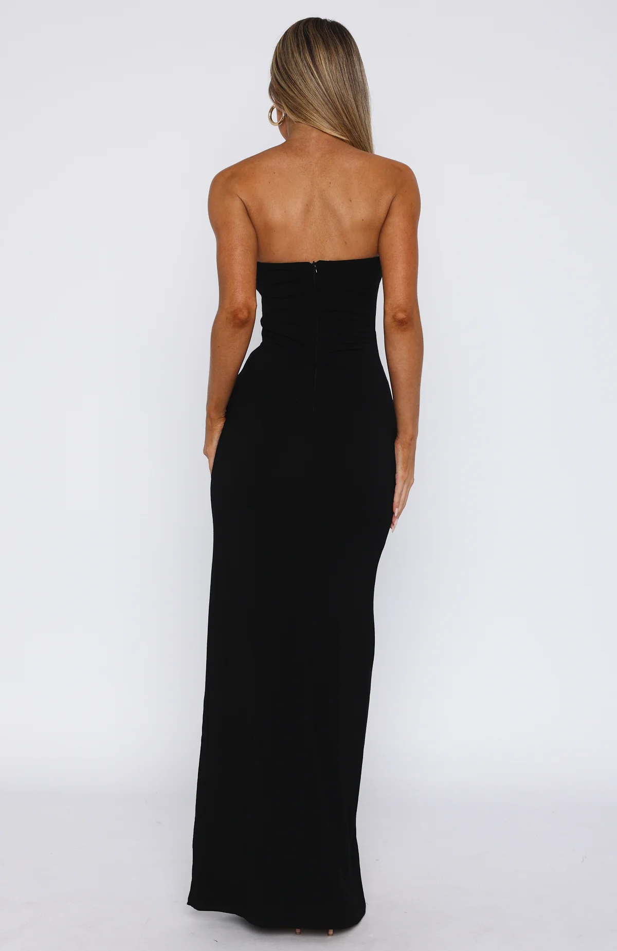 Deep In My Heart Strapless Maxi Dress Black - Image 4