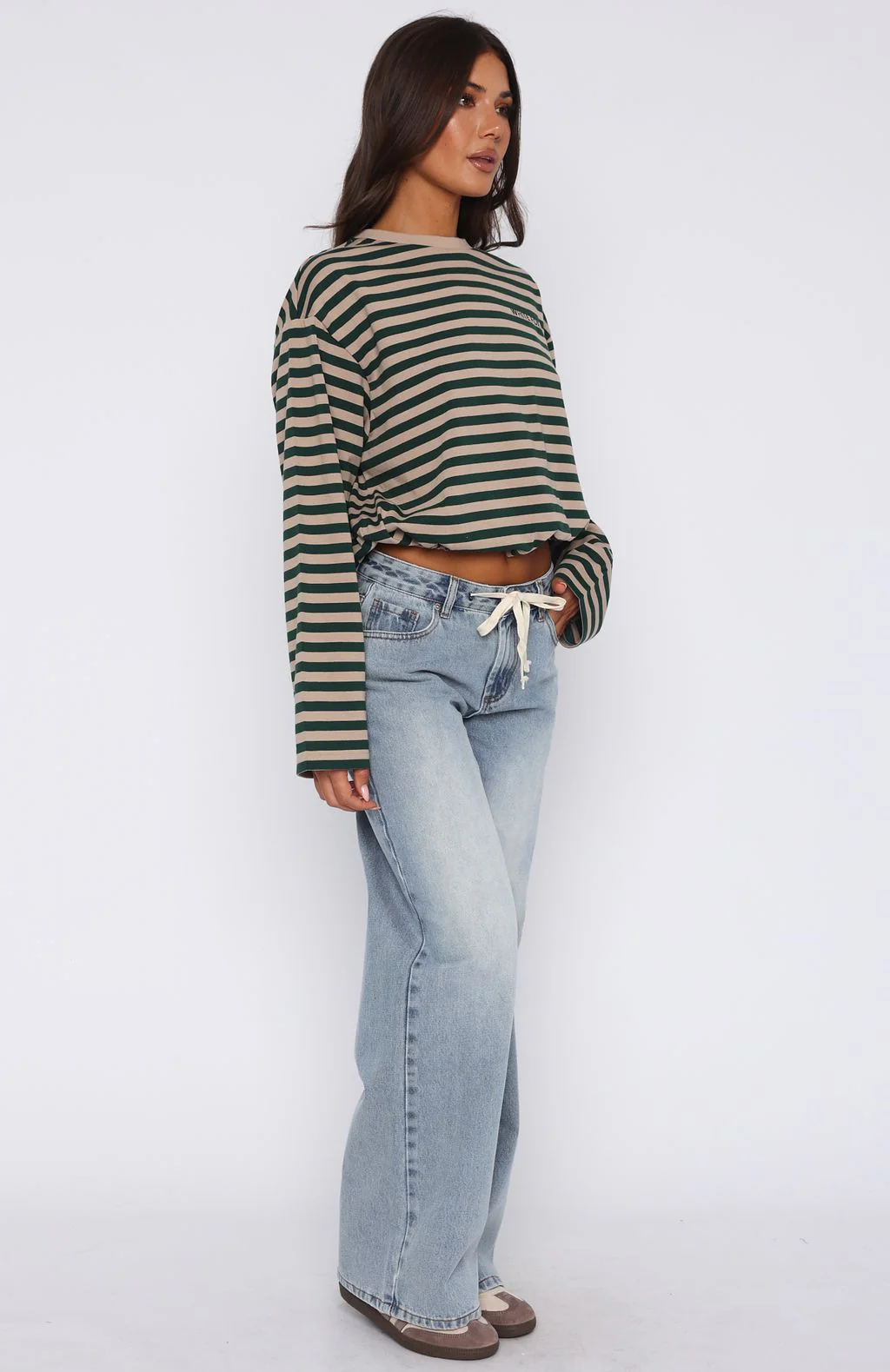 Kendall Mid Rise Wide Leg Jeans Light Blue - Image 3