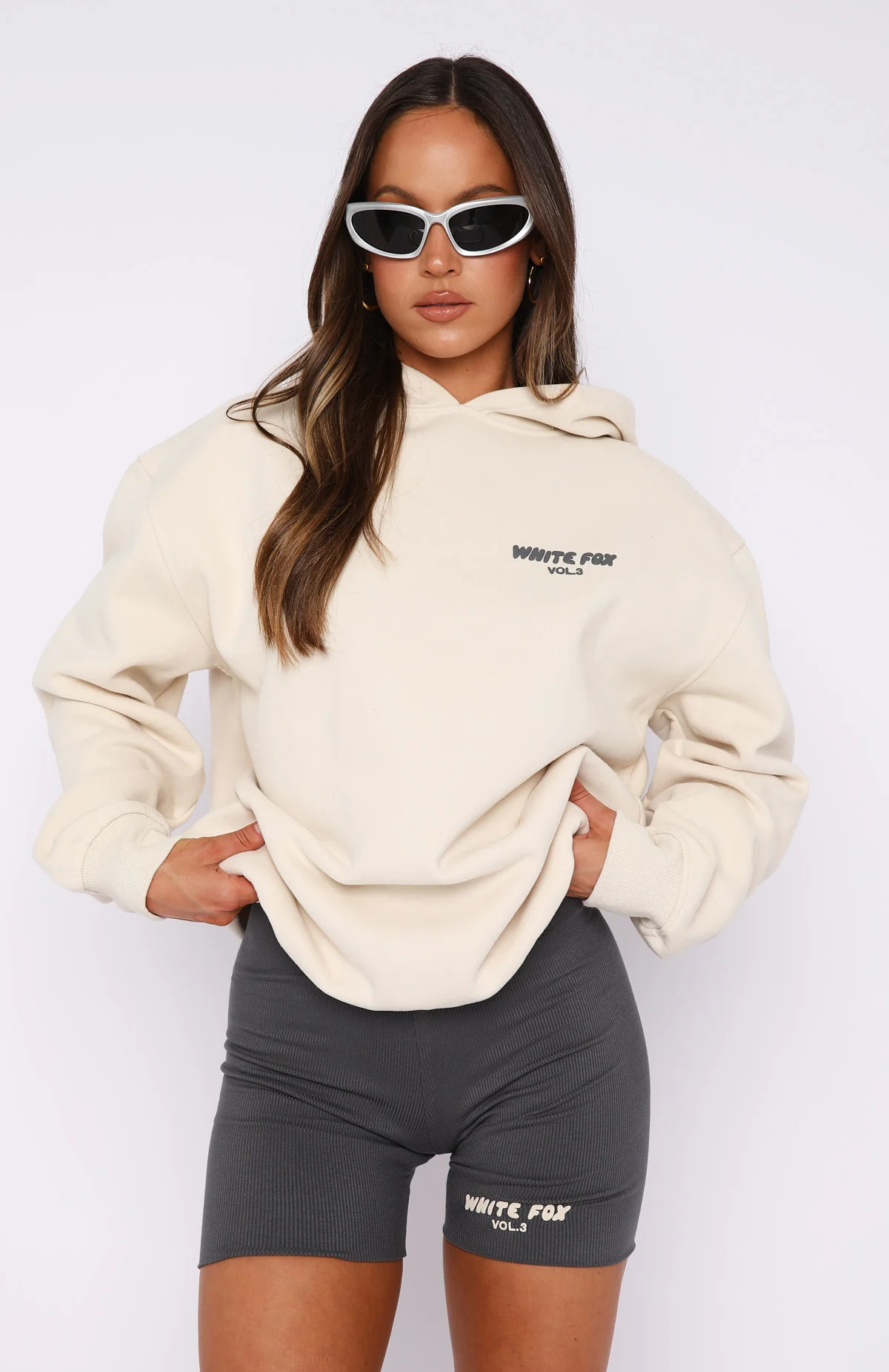 Offstage Ribbed Bike Shorts Charcoal - Image 3