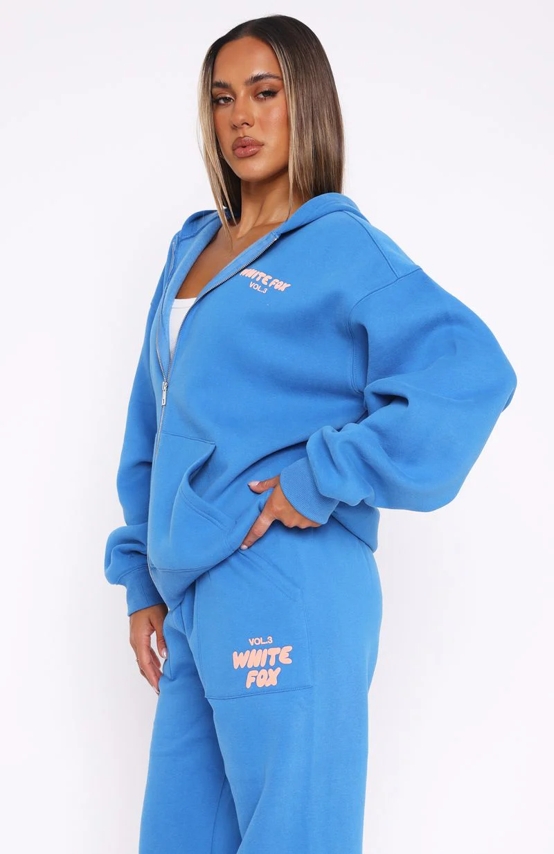 Offstage Zip Front Hoodie Azure - Image 3