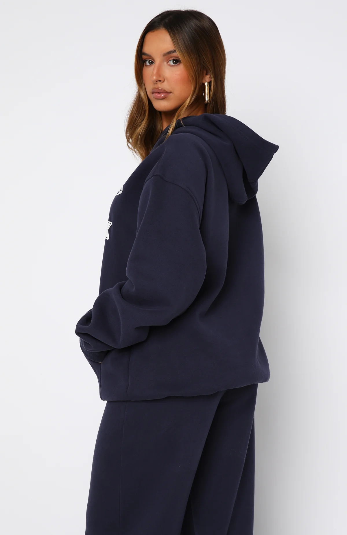 Ready To Go Oversized Hoodie Navy - Image 4