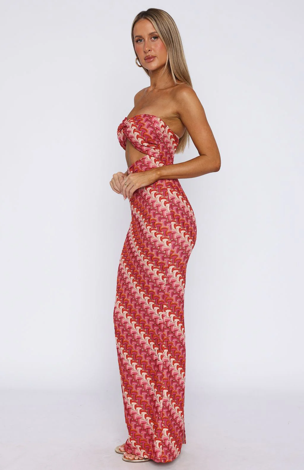 Rock Your World Strapless Maxi Dress Berry - Image 3