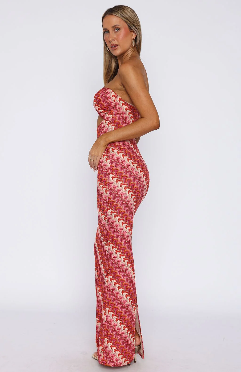Rock Your World Strapless Maxi Dress Berry - Image 4