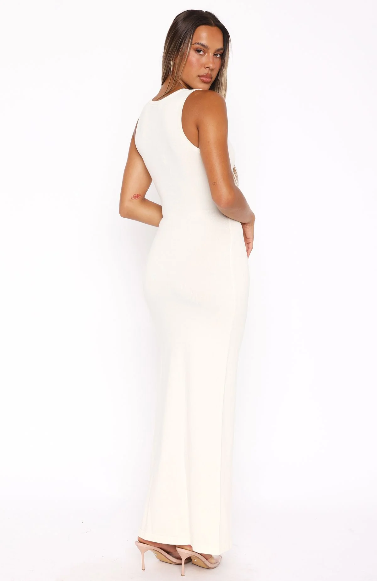 She's Back Maxi Dress Off White - Image 4