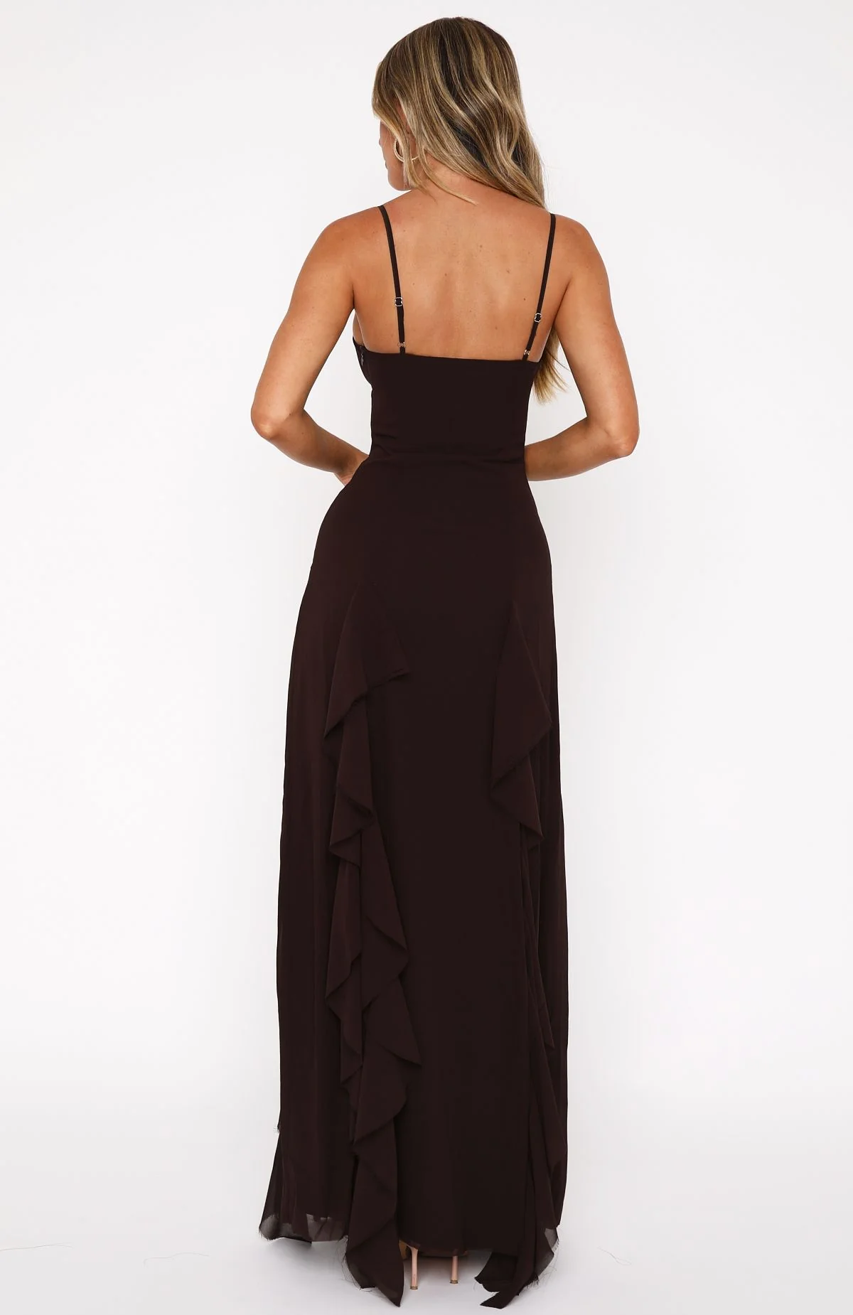 Summer Solstice Maxi Dress Chocolate - Image 4