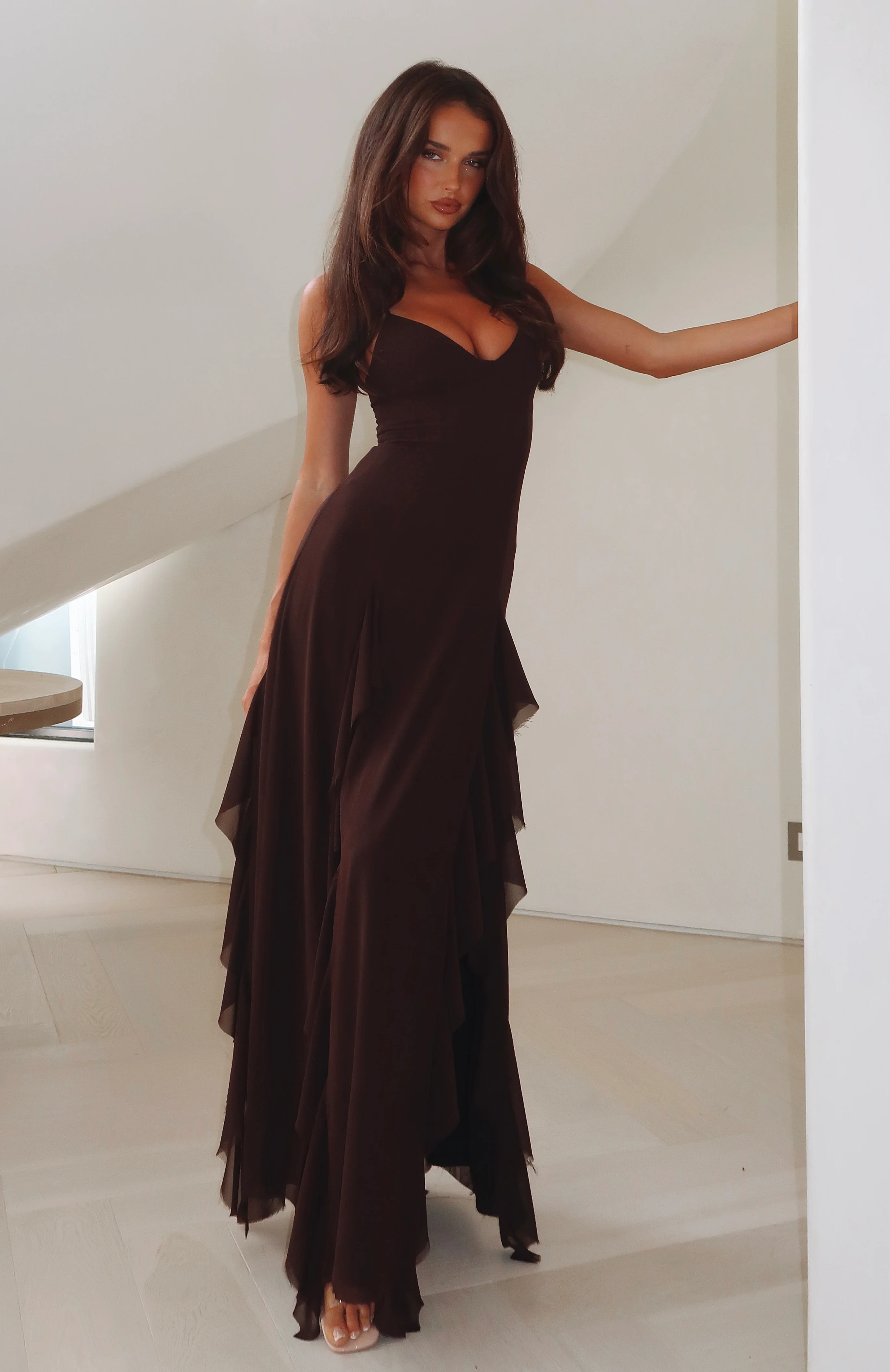 Summer Solstice Maxi Dress Chocolate - Image 5