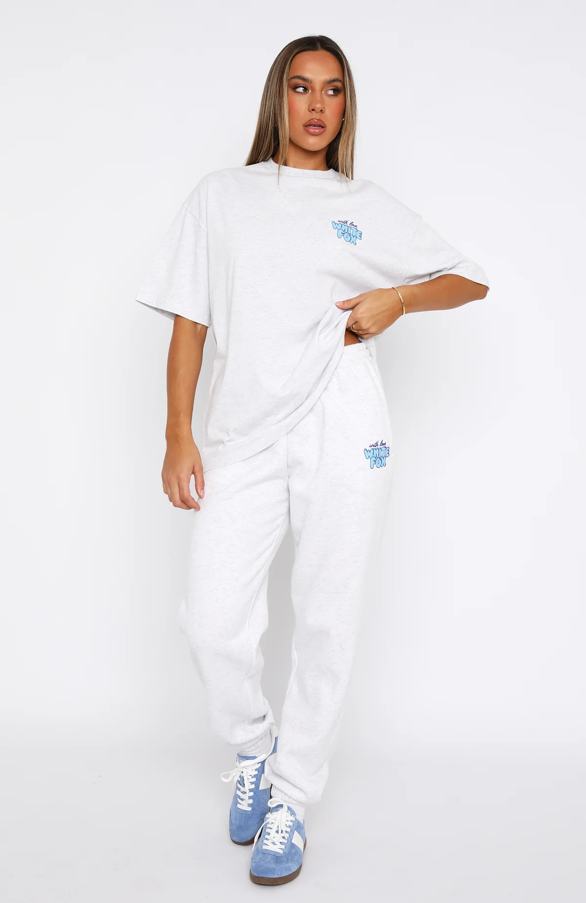 With Love Always Oversized Tee Grey Marle - Image 5